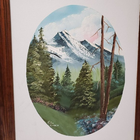 Original Oil Painting, Framed, Signed, Mountain Landscape, Rita Cooper Art - Picture 2 of 10